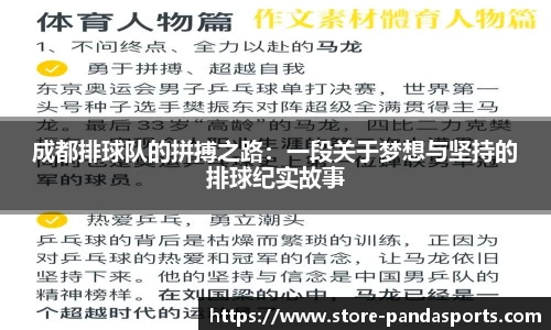成都排球队的拼搏之路：一段关于梦想与坚持的排球纪实故事